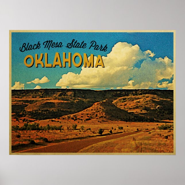 Poster Black Mesa Oklahoma (Frente)