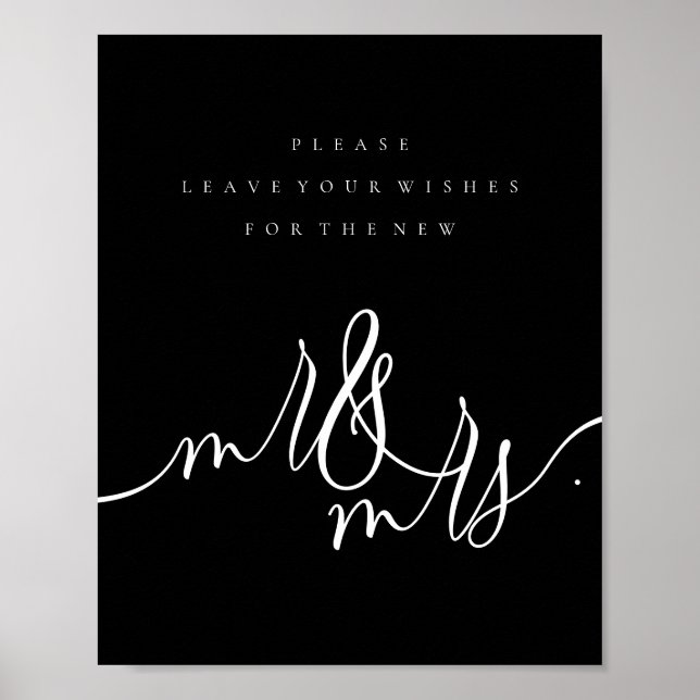 Poster Black Modern New Mr e Mrs. (Frente)
