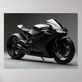 Poster Black Motorcycle