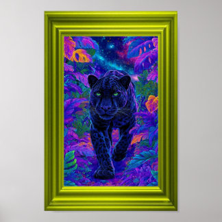 Poster Black Panther Wall Art with Vibrant Colors