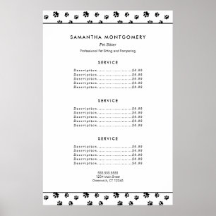 Poster Black Paw Imprime Serviços Profissionais De Separa