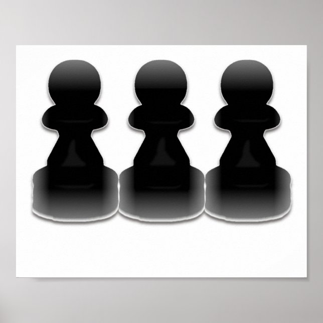 Poster Black pawns - print (Frente)