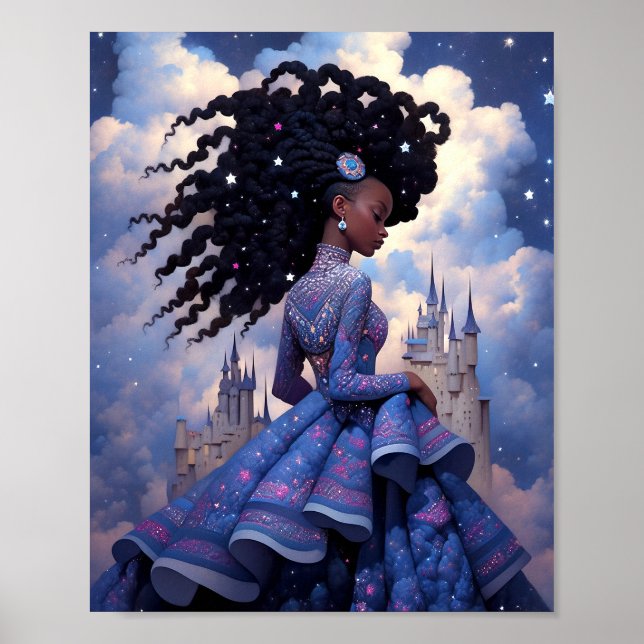 Poster Black Princess Fantasy Art (Frente)