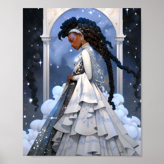 Poster Black Princess Fantasy Art (Frente)