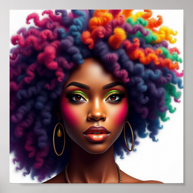 Poster Black queen, afrocentric, blacknificent, woman, me (Frente)