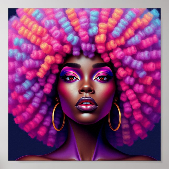 Poster Black queen, afrocentric, blacknificent, woman, me (Frente)