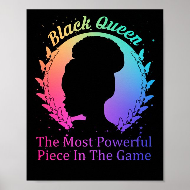 Poster Black Queen The Most Powerful Piece In The Game (Frente)
