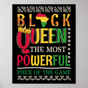 Poster Black Queen The Most Powerful Piece in The Game