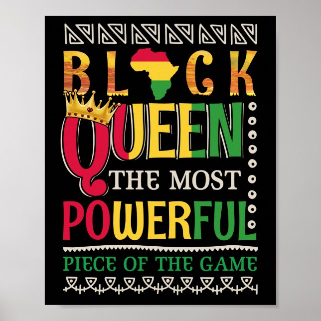 Poster Black Queen The Most Powerful Piece in The Game (Frente)