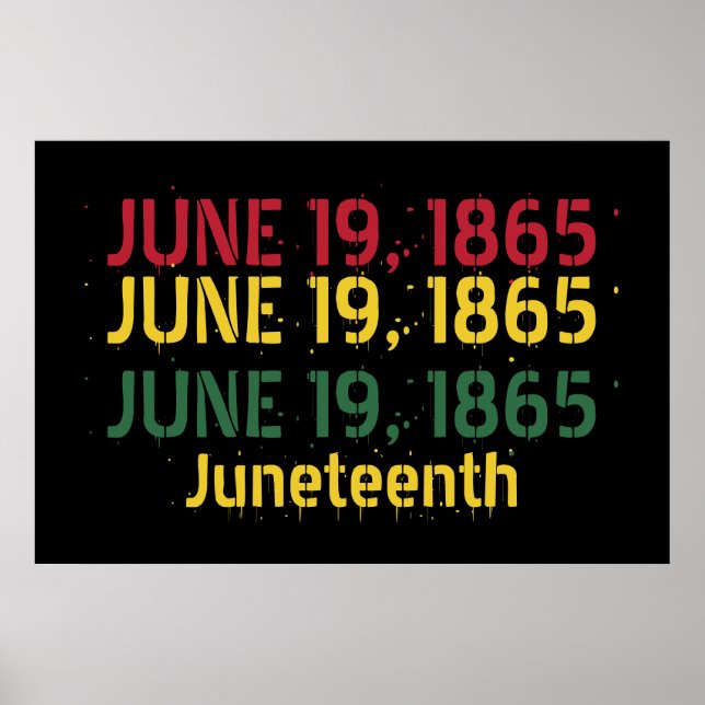 Poster Black Red Green Yellow Junho 19 1865 1865 (Frente)