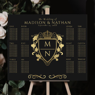 Poster Black Royal Fantasy Monograma Casado