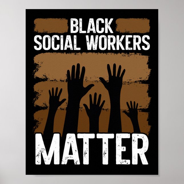 Poster Black Social Worker Africano-Americano (Frente)