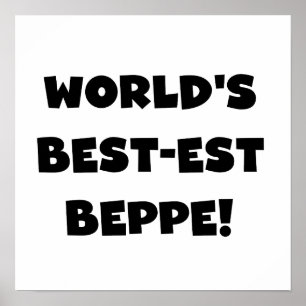 Pôster Black Text Best Beppe T-shirts e presentes