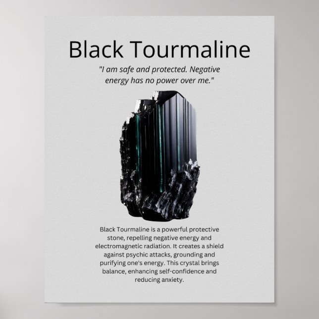 Poster Black Tourmaline Crystal Significa (Frente)