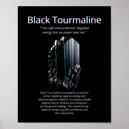 Poster Black Tourmaline Crystal Stone Significa