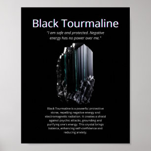 Poster Black Tourmaline Crystal Stone Significa