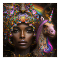 Black Unicorn Melanin Unicorns Afro Queen Crown