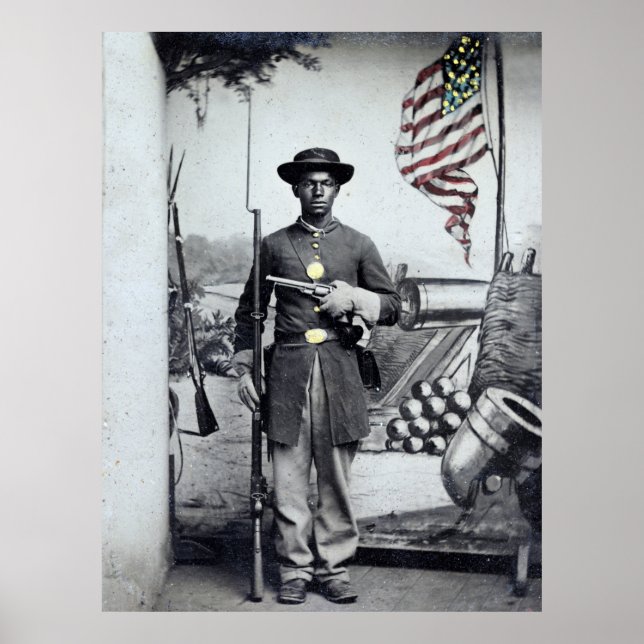 Poster Black Union Soldier, 1860s (Frente)