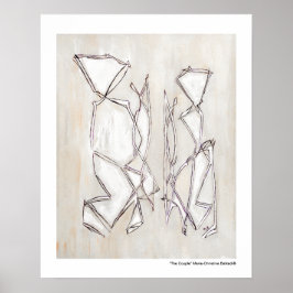 Pôster Black White Abstract, Couple for Wedding Gifts