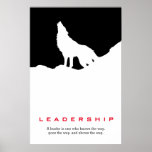 Poster Black White Inspirational Leadership Wolf Pop Art<br><div class="desc">Wolves Digital Artwork - Wolf Silhouette Computer Animal Art - College Wild Animals Computer Images</div>