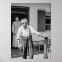 Black & White Man in Suspenders 1968