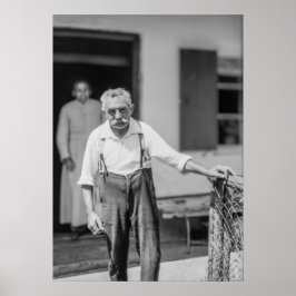 Poster Black & White Man in Suspenders 1968