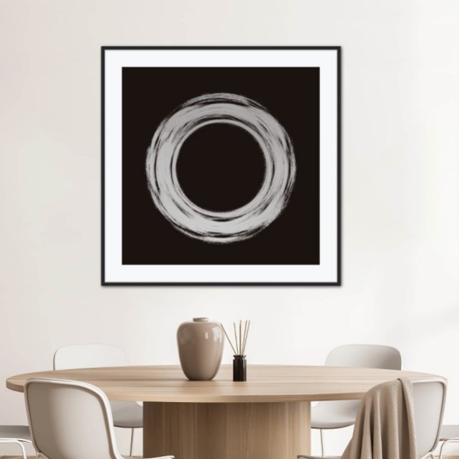 Poster Black & White Minimalist Modern Art Print (Criador carregado)