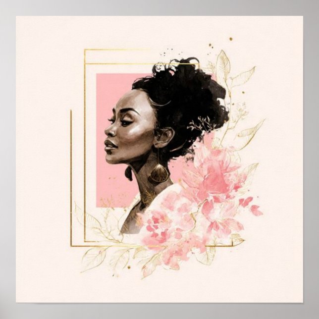 Poster Black Woman Empowerment Art (Frente)