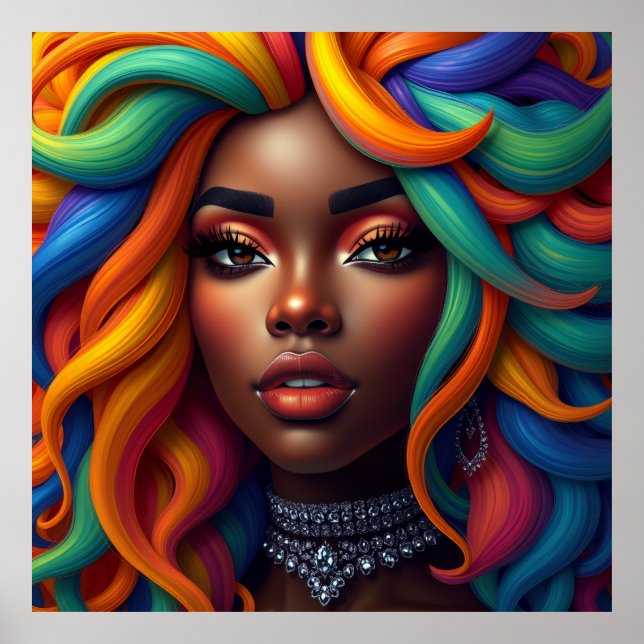 Poster Black woman melanin sistas brown skin girls sista  (Frente)