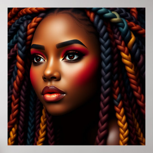 Poster Black woman melanin sistas brown skin girls sista  (Frente)