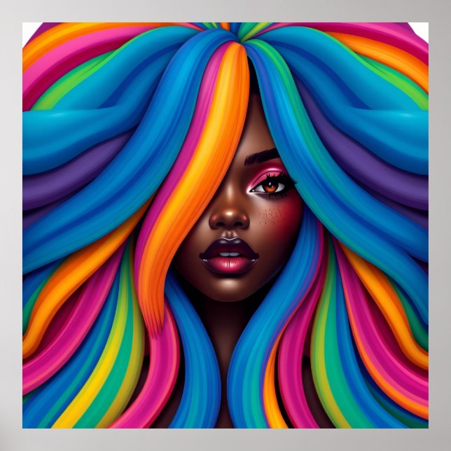 Poster Black woman melanin sistas brown skin girls sista  (Frente)