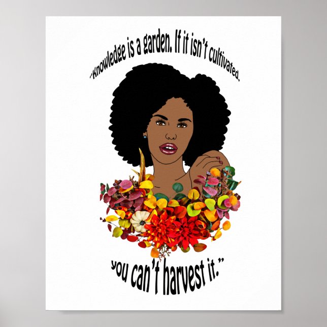 Poster Black Wombs African Proverbs cita Sabedoria (Frente)