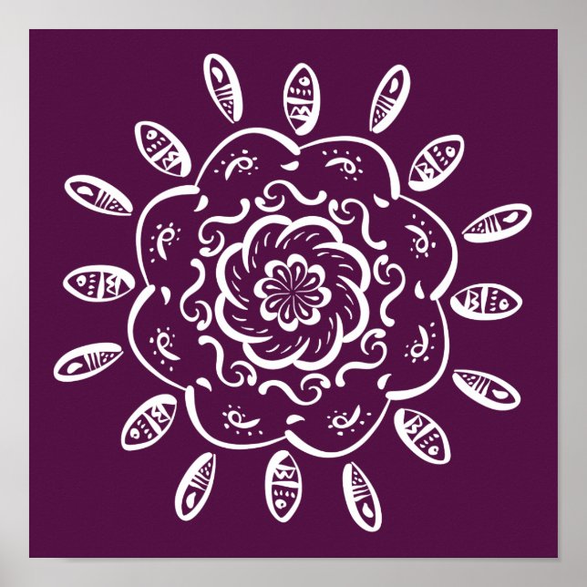 Pôster Blackberry Mandala (Frente)