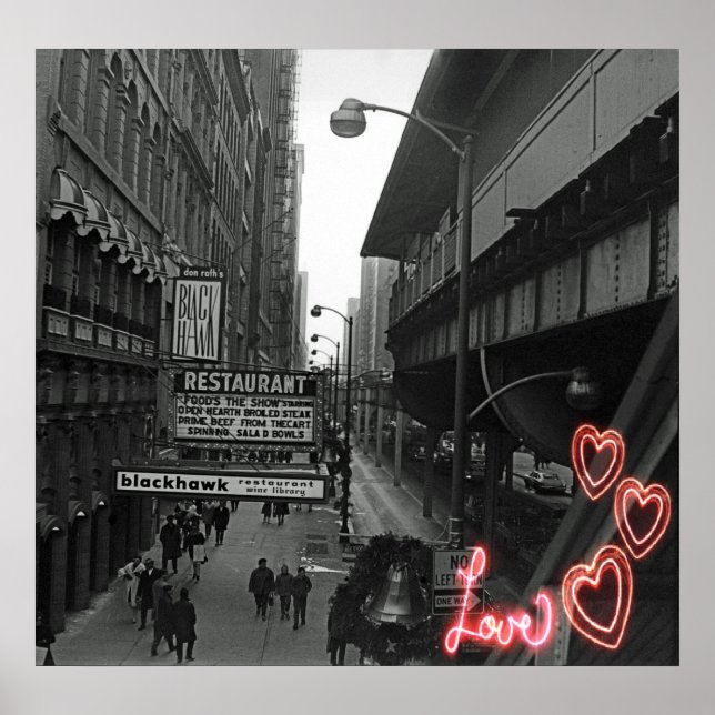 Pôster Blackhawk Restaurant Street, em Chicago, 1960 (Frente)