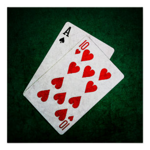 Pôster Blackjack 21 ponto - Ace, Dez