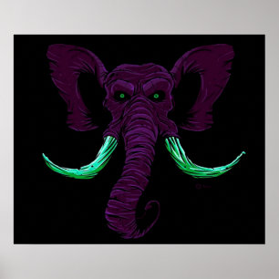 Poster Blacklight Mammoth