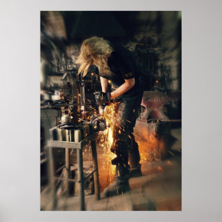 Pôster Blacksmith at work