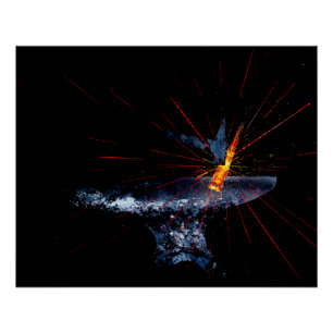 Pôster Blacksmith Hammering em Anvil