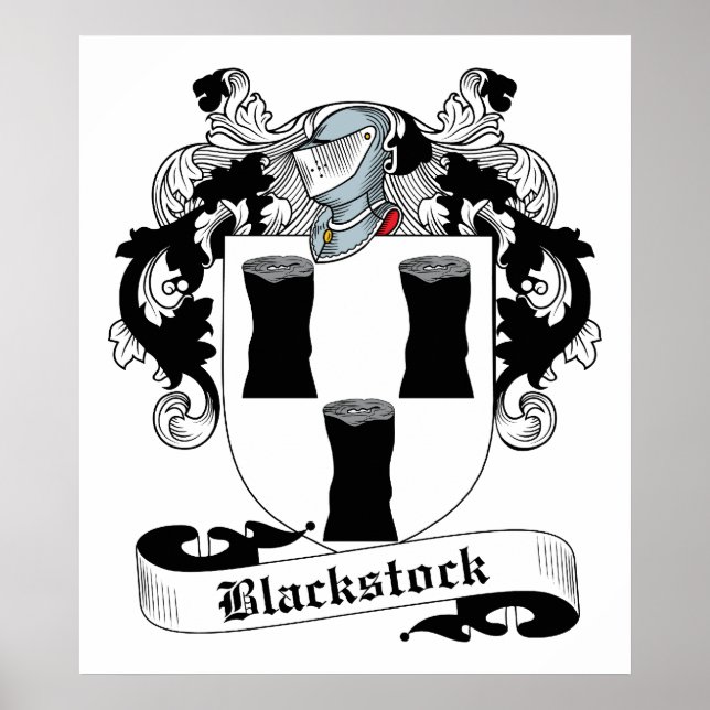 Pôster Blackstock Family Crest (Frente)