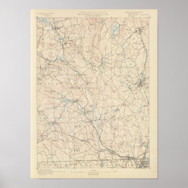 Pôster Blackstone, Massachusetts (Frente)