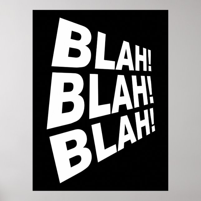 Poster Blah Blah Blah (Frente)