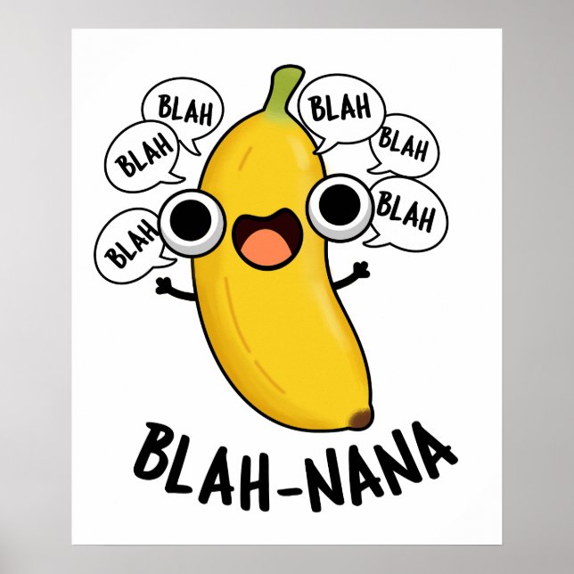 Poster Blah-nana Funny Banana Pun (Frente)