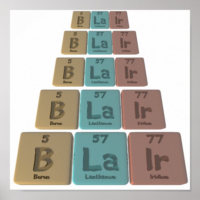 Poster Blair como Boron Lanthanum Iridium (Frente)