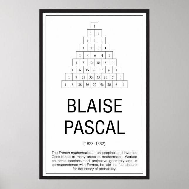 Pôster Blaise Pascal (Frente)