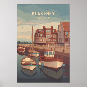 Poster Blakeney Norfolk Cartaz de Viagens à Beira-Mar