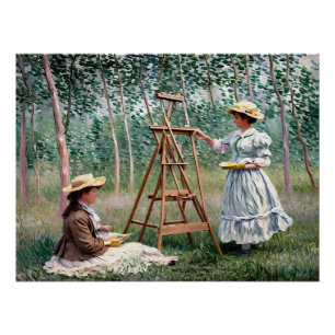 Pôster Blanche Hoschedé em Seu Easel