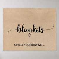 Blankets de Caligrafia Simples Faux Kraft