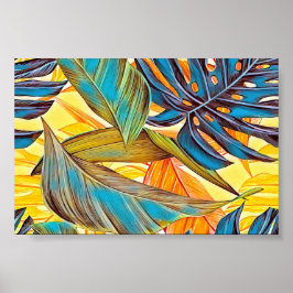 Poster Blätter em Farben