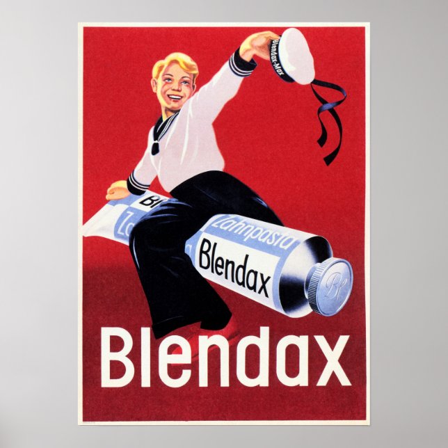Poster BLENDAX Toothpaste Smilor Boy Old German (Frente)
