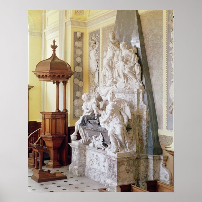 Pôster Blenheim Palace, a capela, c.1705 (Frente)